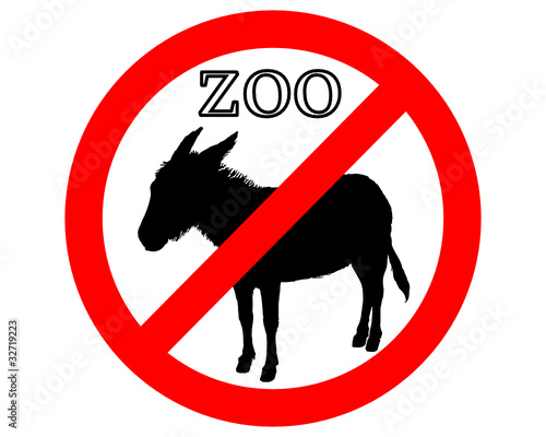 Esel im Zoo verboten