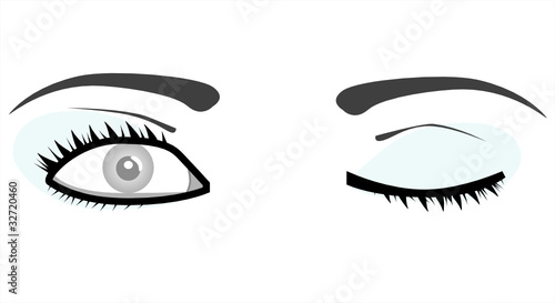 vector woman eyes illustration