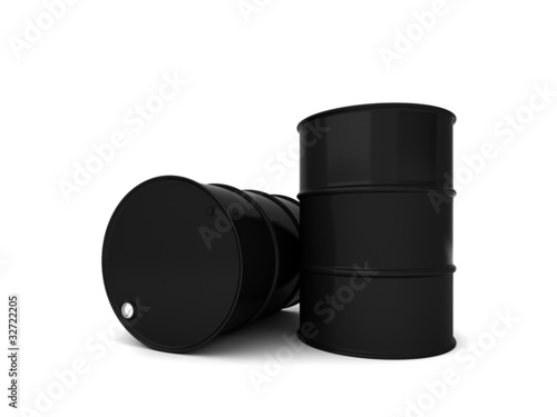 Two oil barrels 3D render © Sergey Ignatenko