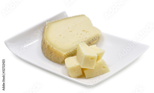 Plato de queso manchego.