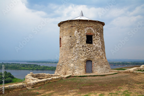 The Devil's Tower on a high shore of the Kama river in Elabuga