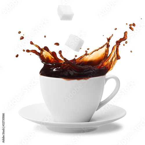 coffee splashing