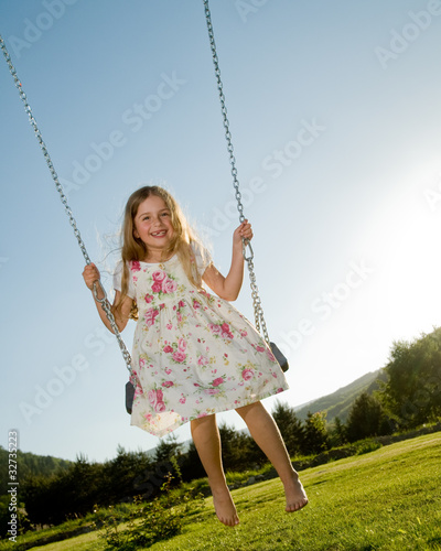 Swinging girl