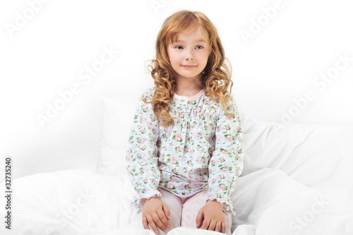 Closeup portrait of adorable little girl