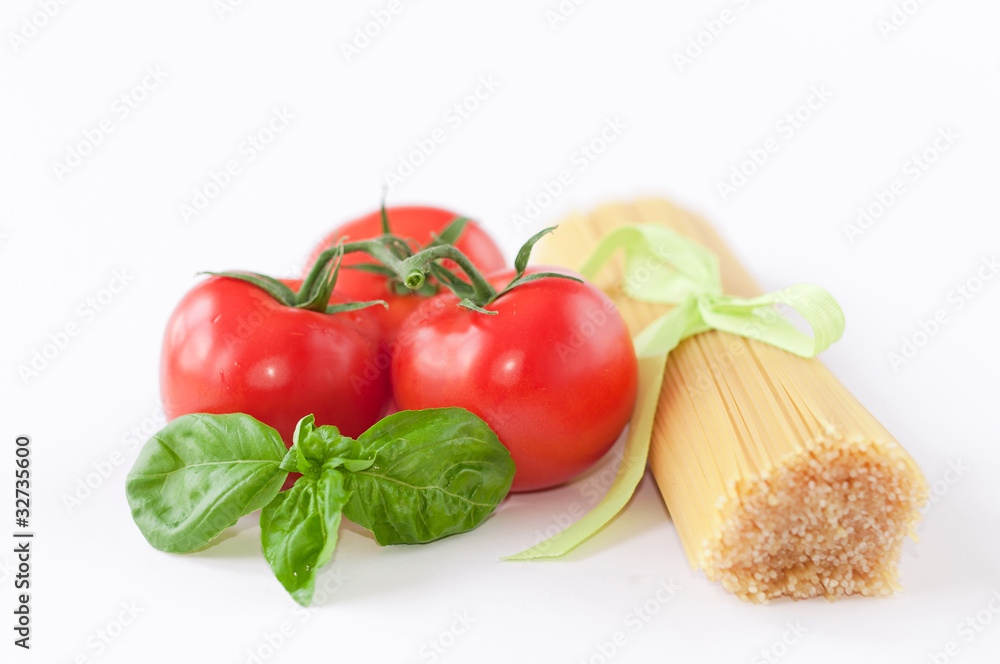 pasta ingredients isolated on white background pasta ingredients isolated on white background