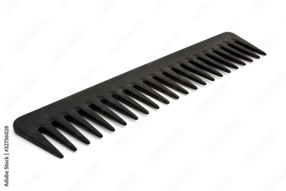 Black comb isolated on white Black comb isolated on white