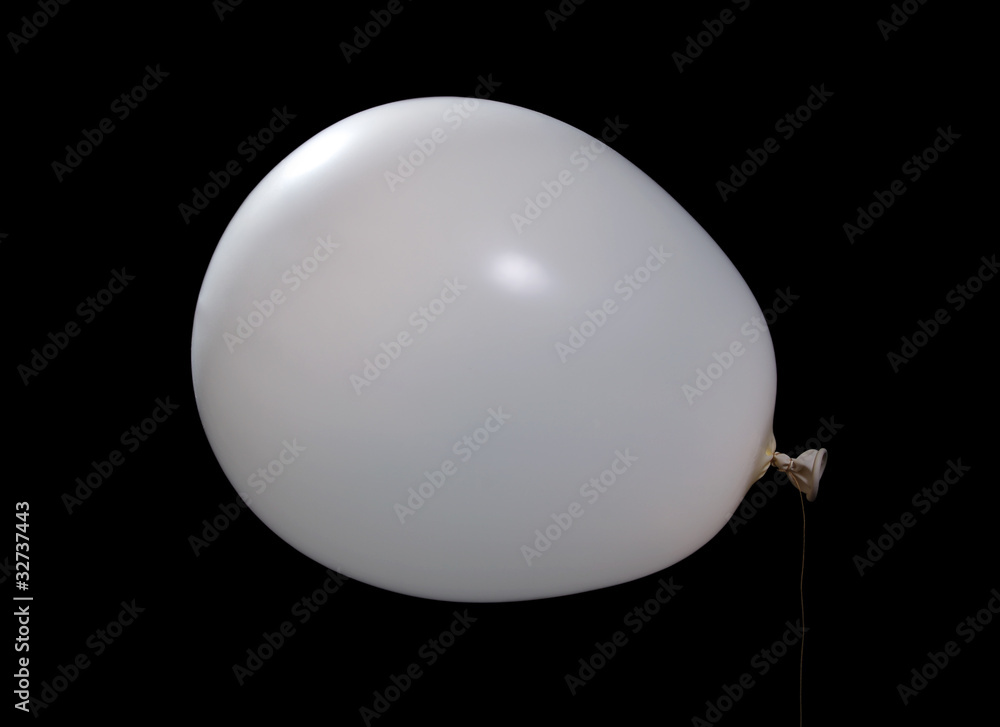 Gray air-balloon on the black.