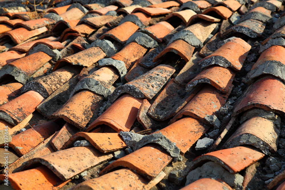 Fototapeta premium Beautiful ancient tile. Background