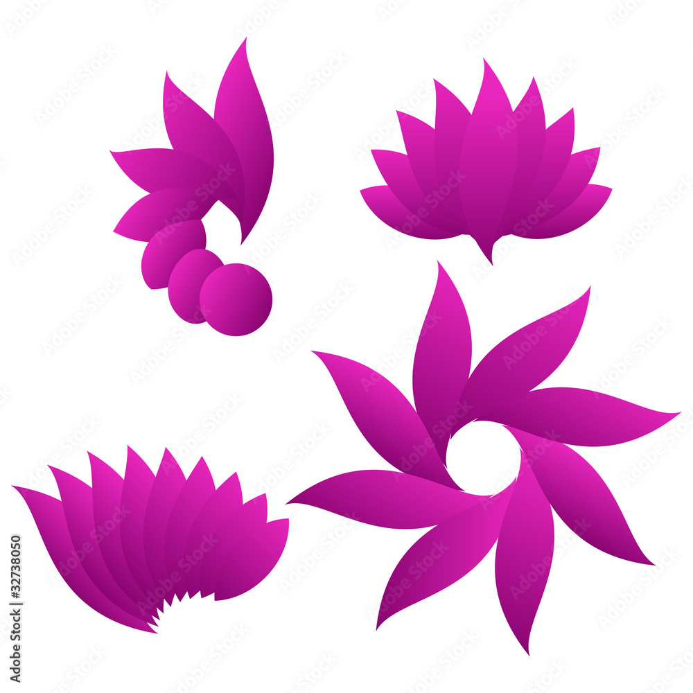 floral logo elements floral logo elements