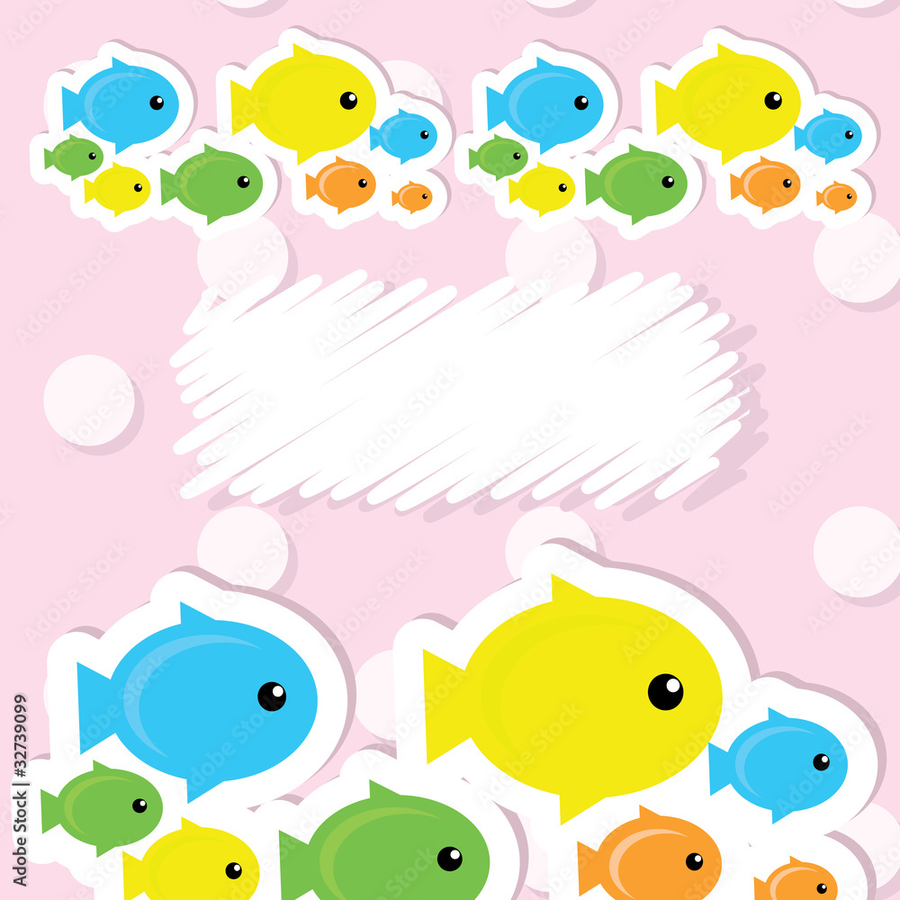 card with fish card with fish