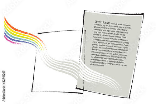 page-layout design, freehand drawing elements, vector