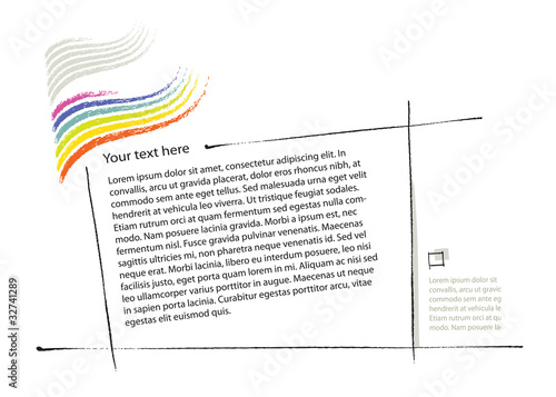 universal page-layout design, freehand drawing elements, vector