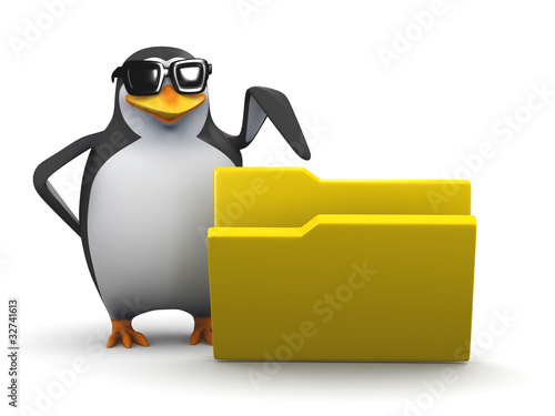 3d Penguin places his files in this folder