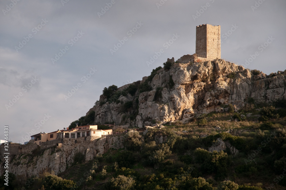 Sardinia, Italy: Posada, view of the old castle