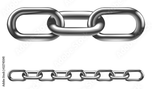Metal chain links illustration photo