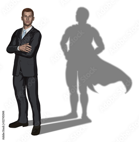 Businessman superhero concept