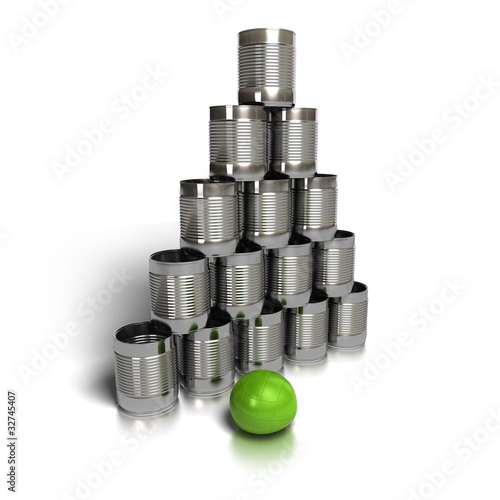 Fotografie chamboule tout - jeux de kermesse - jeu d' adresse