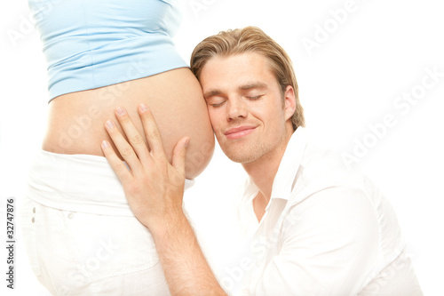 belly baby loving dad
