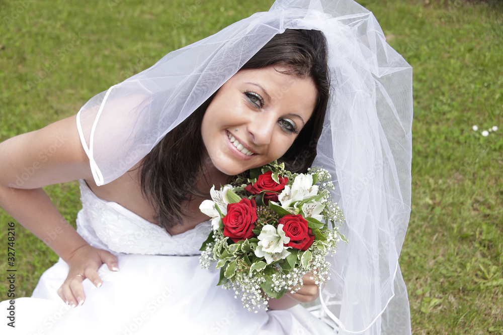 Braut mit Blumen Braut mit Blumen