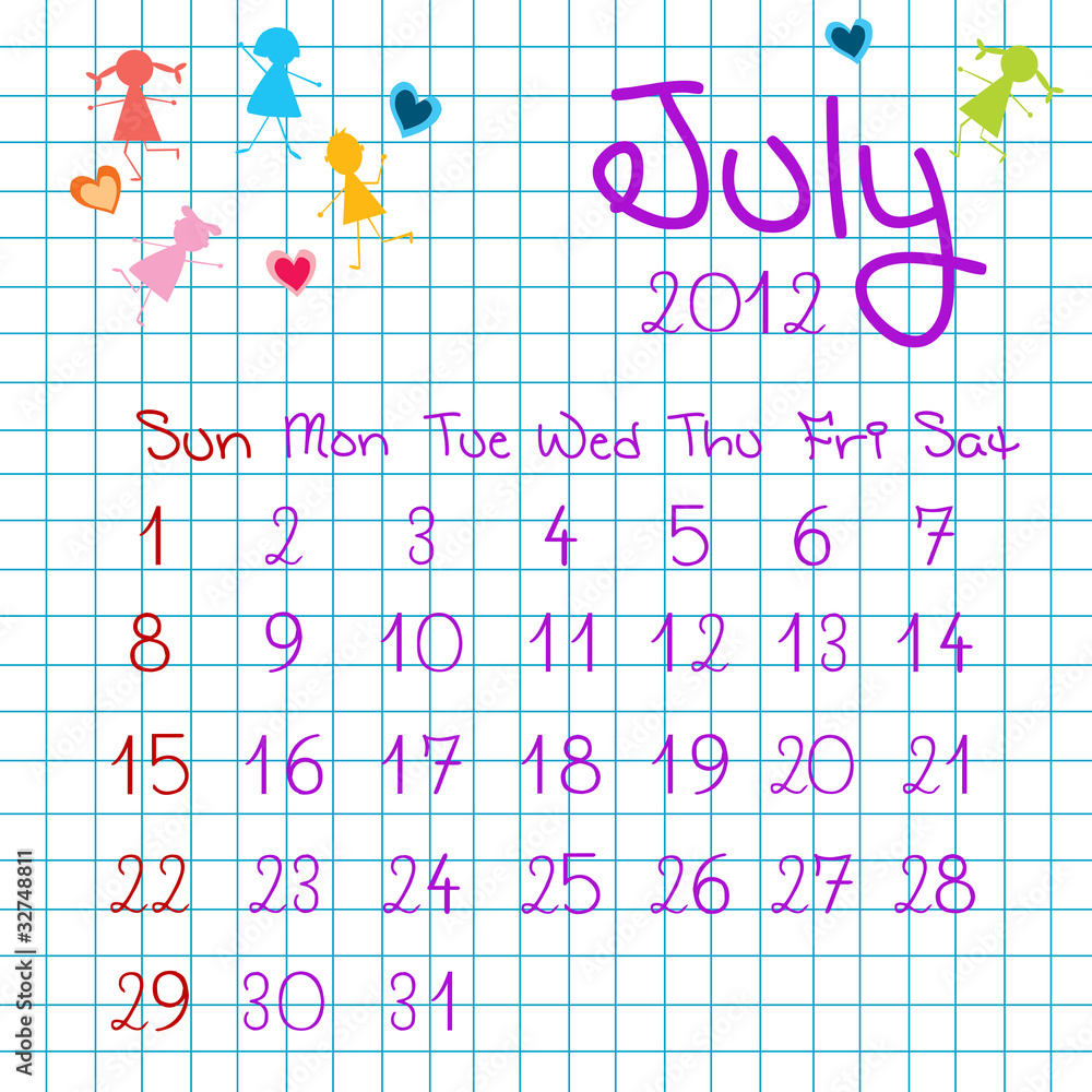 Calendar for July 2012 Calendar for July 2012
