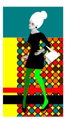 Fototapete Malerische Inspiration Pop Art Stil Illustration  © bruniewska