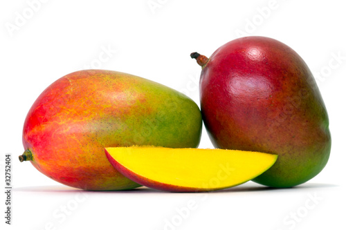 mangos over white background