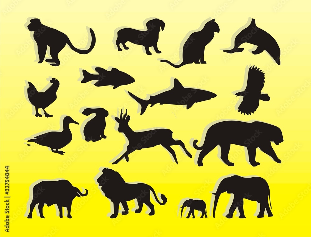 illustration silhouette vector animal