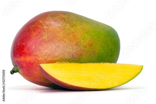 mango with clipping path over white background