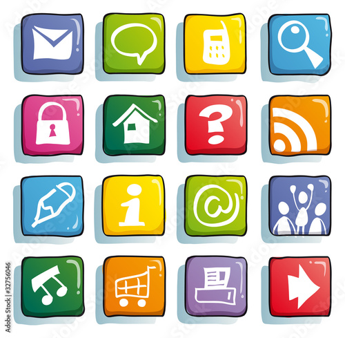 funny internet color buttons for cute website