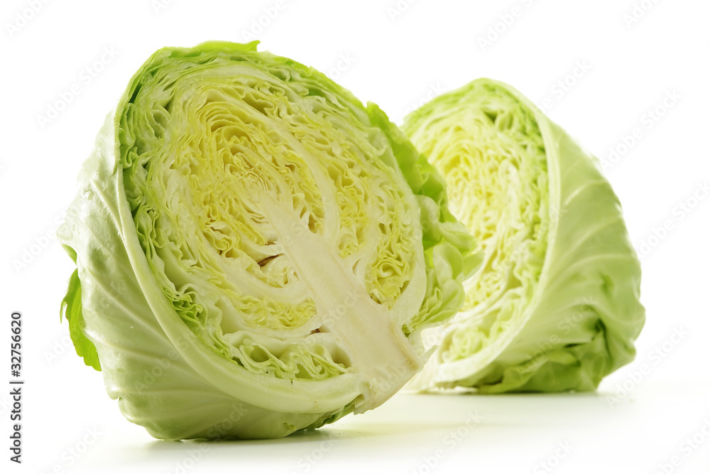 Cabbage isolated on white Cabbage isolated on white