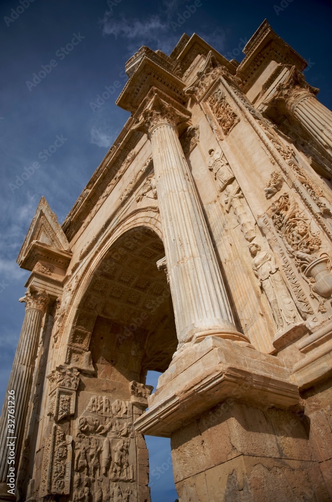 The main gate to the spectacular ruins of Leptis Magna