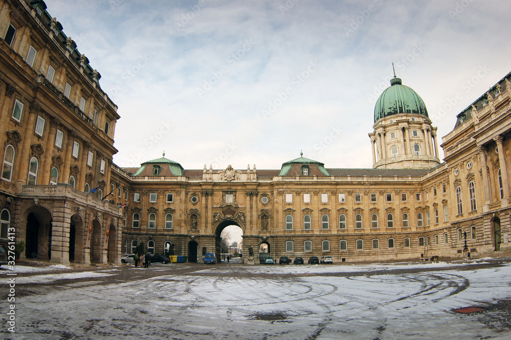 Courtyard of royal castle in Budapest.