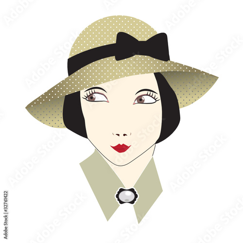 Vintage woman in a hat © irur
