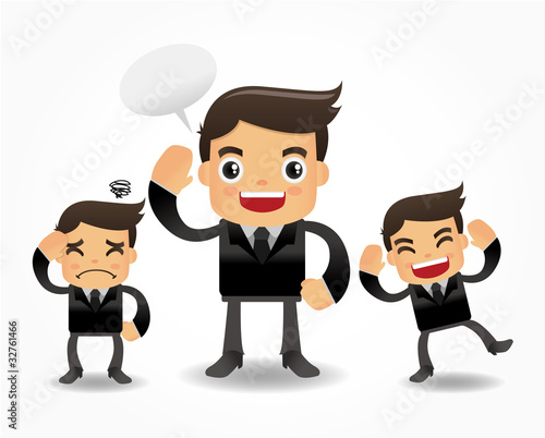 cartoon office worker icon