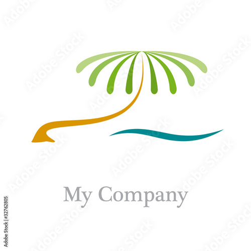 Logo palm resort # Vector