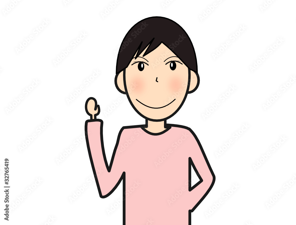 挨拶する女性 挨拶する女性