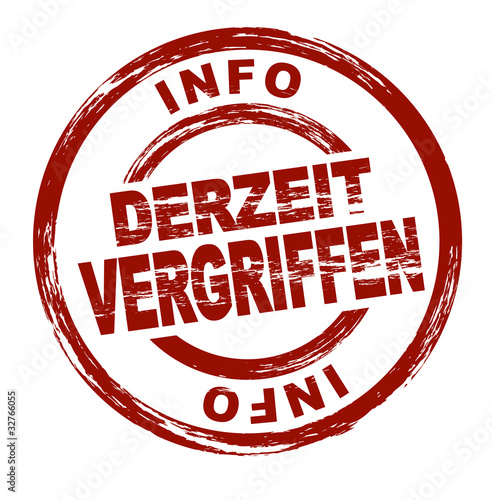 Derzeit vergriffen / vektor