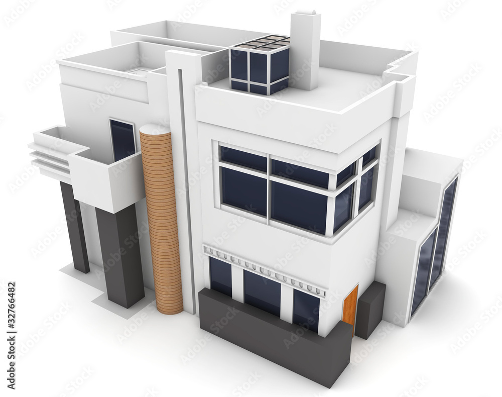 3d house isolated on white 3d house isolated on white