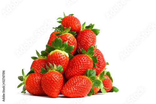 strawberry pile isolated