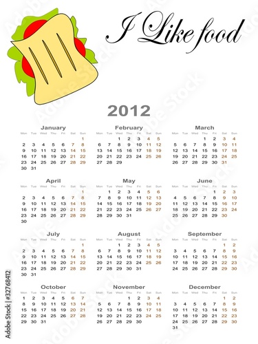 calendario 2012