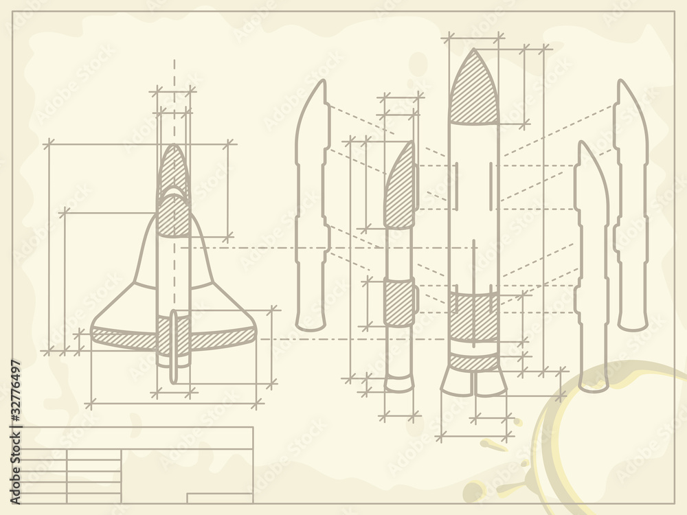 blueprint of the spaceship