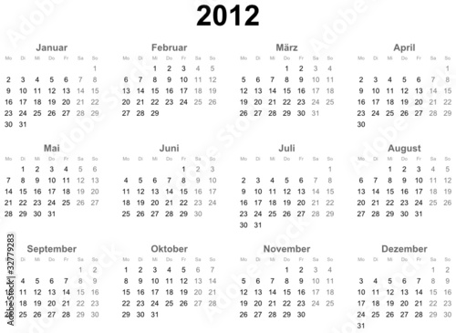 Kalender 2012 (deutsch)