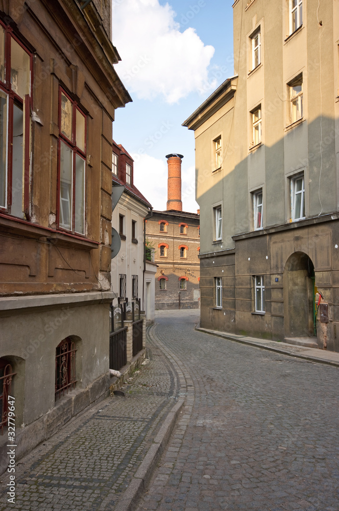 Typical narrow street in European country Typical narrow street in European country