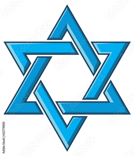 Vector illustration of star of David (symbol of Israel)