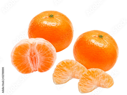 Mandarin isolated on white background