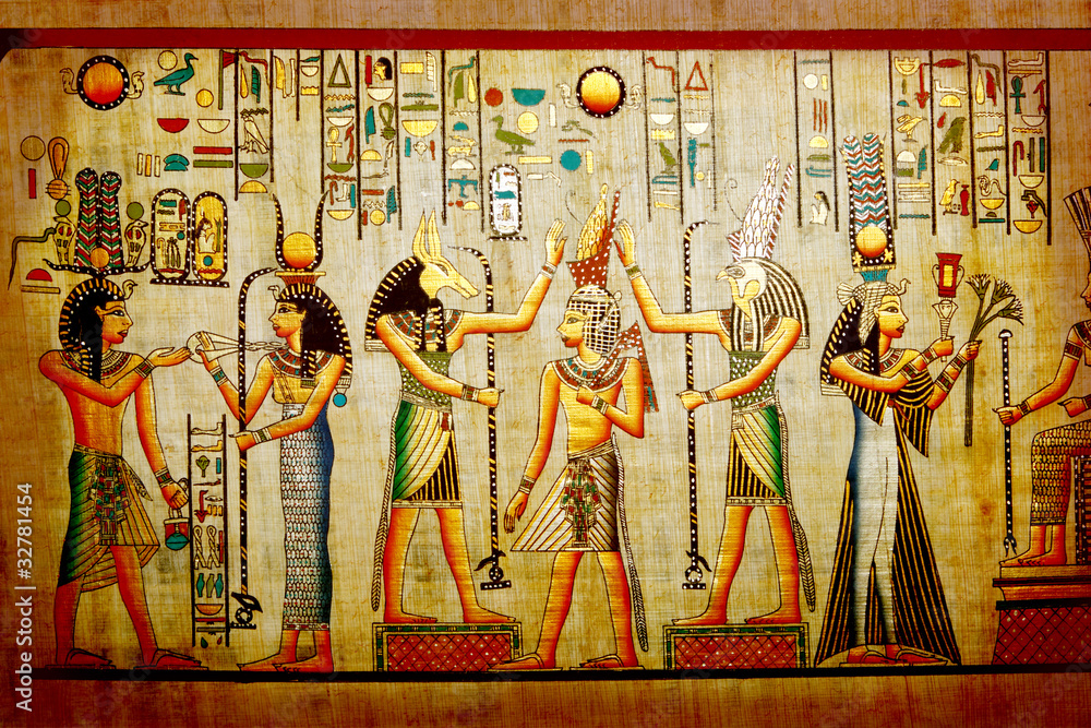 Plakat Papirus. Stary naturalny papier z Egiptu