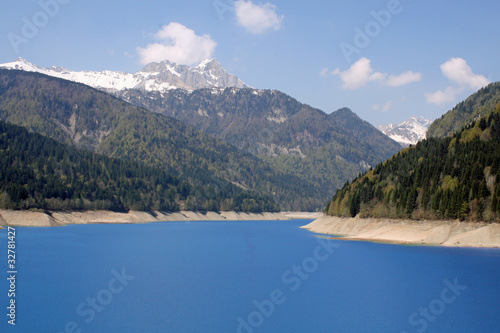 artificial lake in the mountains of Friuli