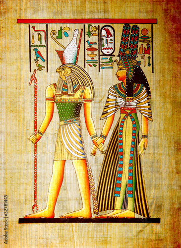 Fotografie Papyrus  Old natural paper from Egypt
