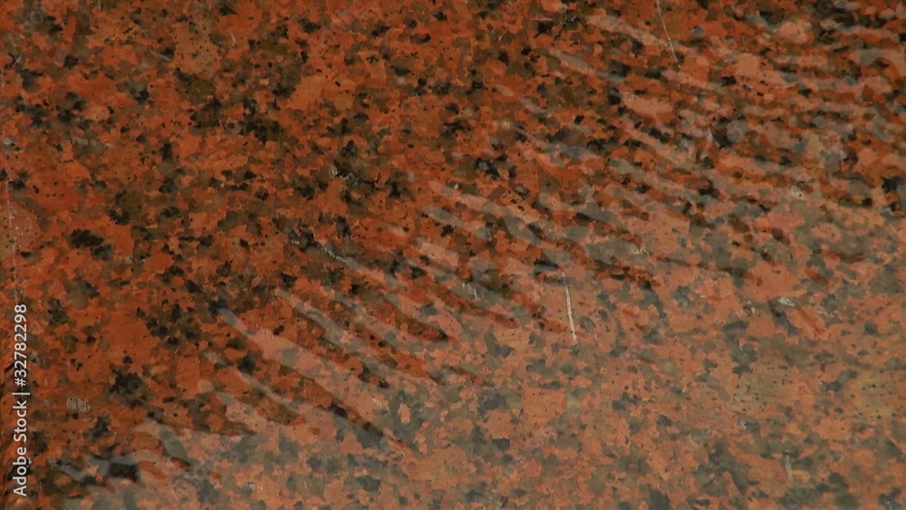 Red granite under water Red granite under water
