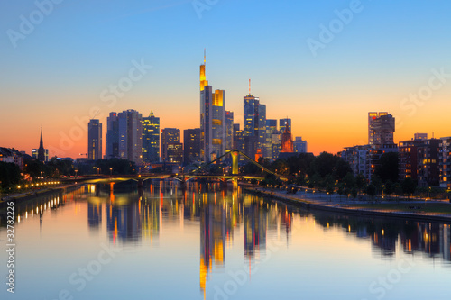Frankfurt am Main at dusk